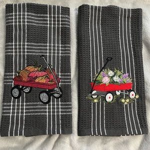 Custom embroidered cotton kitchen/ hand towels